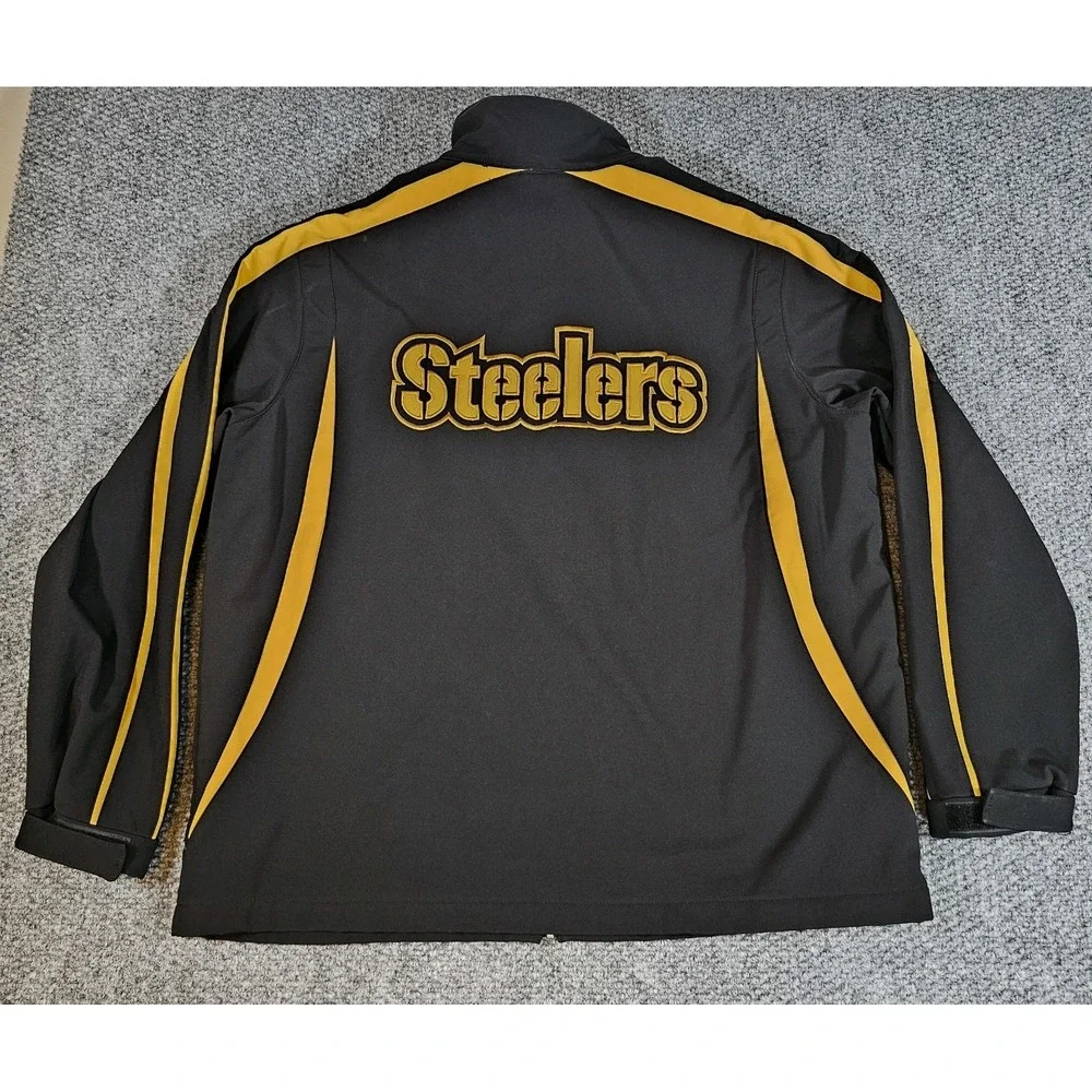 Pittsburgh Steelers NFL Mens 3 Layer Soft Shell Bonded Jacket with Fleece Lining